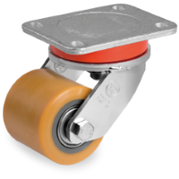 Zwenkwiel kunststof 80X70mm (K-ST/PU-MHD) :: 75-8301