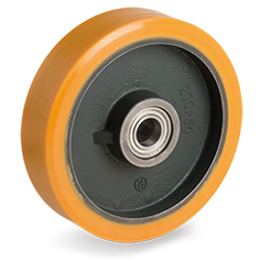 Plastic wheel 250x60mm with 25mm hole (K-LM65-GY/PU) :: 64-2157 :: 1