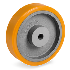 Plastic wheel 250x80mm with 40mm hole (G-H7-GY/PU) :: 64-1117 :: 1
