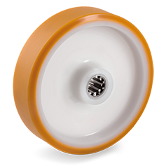 Plastic wheel 175x40mm with 20mm hole (R-stainless steel-P6/PU) :: 66-3205 :: 1
