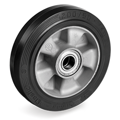 Rubber wheel 125x40mm with 20mm hole (K-LM50-AL/ERU) :: 72-1203 :: 1