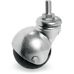 Swivel castor rubber 30mm (G-CH/RU-DR/M8X15) :: 33-6101 :: 1