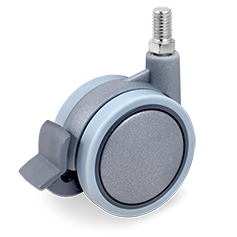 Swivel castor plastic 60mm with front brake (G-GR/P6-DR) :: 34-2303 :: 1