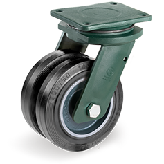 Swivel twin wheel rubber 150x50mm (K-GY/ERU-EEG HD/PL) :: 72-8074 :: 1