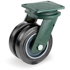 Swivel twin wheel rubber 150x50mm (K-GY/ERU-EEG HD/PL) :: 72-8074