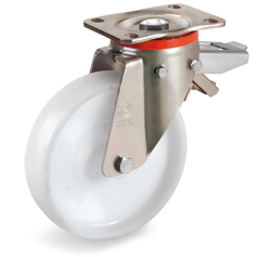 Swivel castor plastic 200mm with rear brake (K-P6-P/PL) :: 68-6946 :: 1