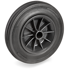 Loswiel rubber 250mm met 25mm gat (G-PP/RU) :: 52-1108