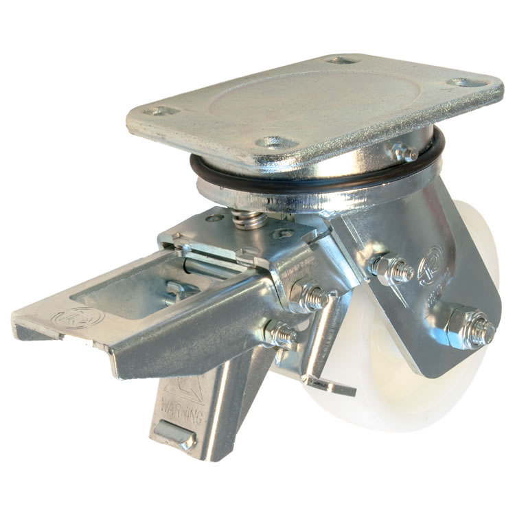 Zwenkwiel kunststof 125mm met voorrem (G-P6-PX/PL) :: 68-7233