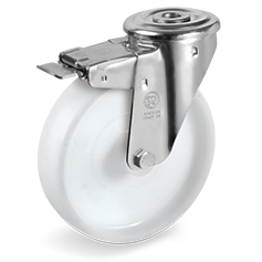 Zwenkwiel kunststof 175mm met voorrem (G-P6-NL/BO) :: 68-6705